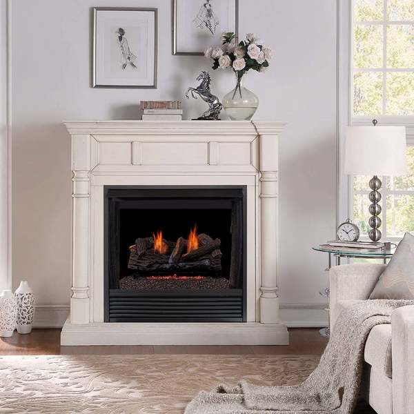 Ventless Propane Gas Log Set - 24 In. Split Red Oak, 33,000 Btu, M